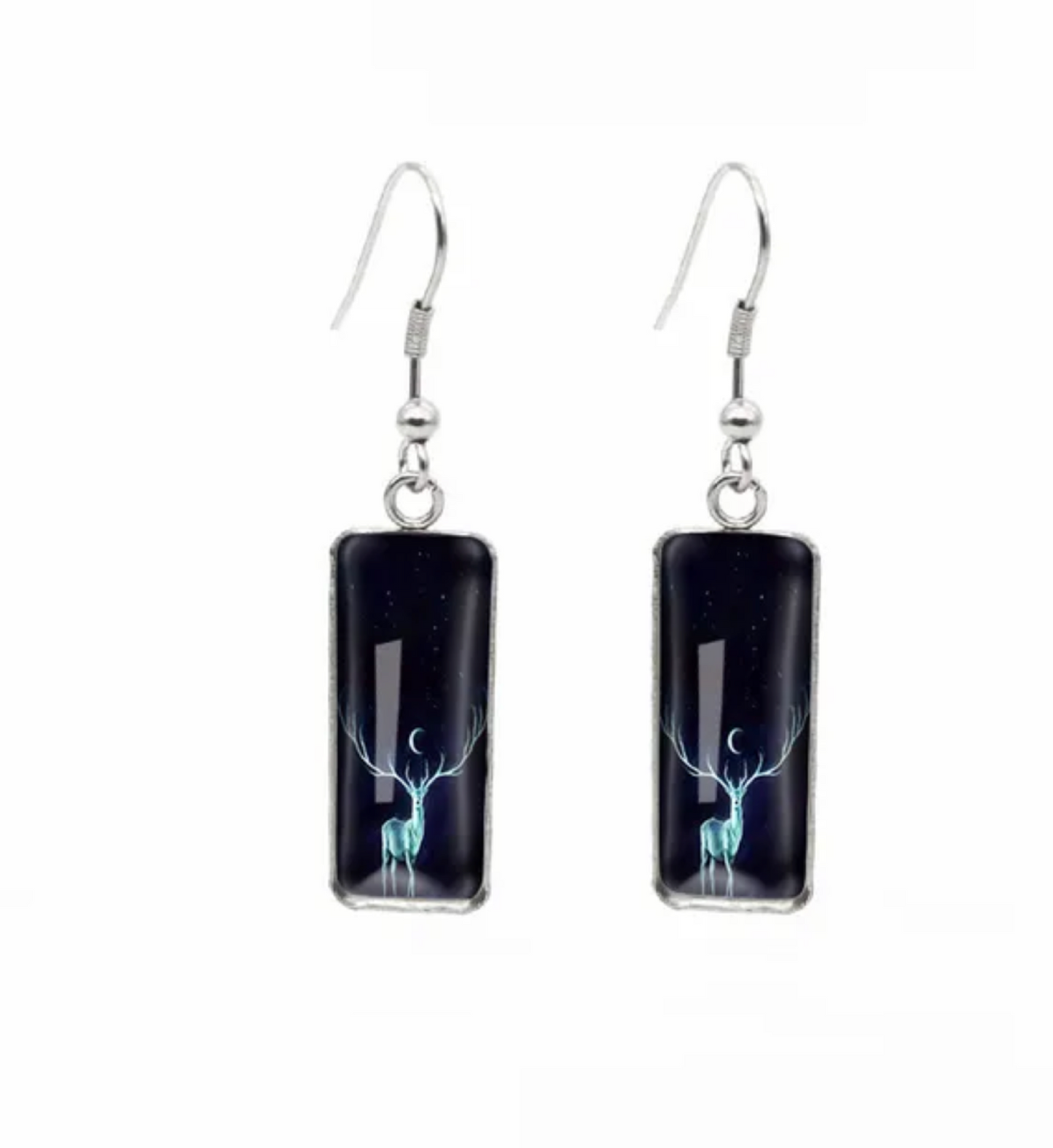 Animal Motif Rectangular Drop Earrings