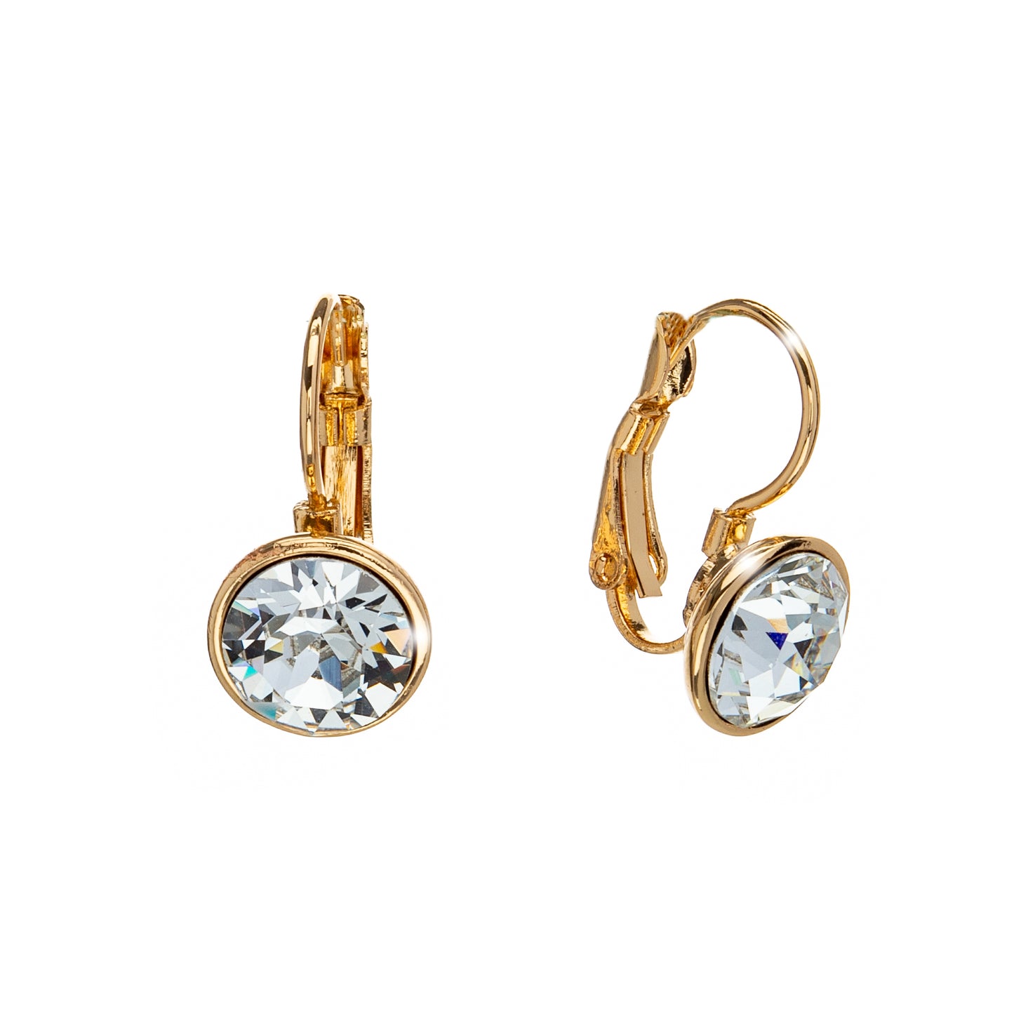 Crystal Leverback Everyday Earrings with Swarovski Crystals