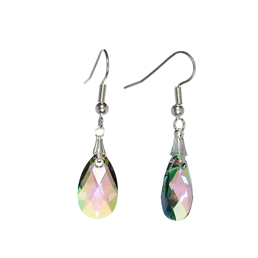 Elegant Crystal Drop Briolette Earrings