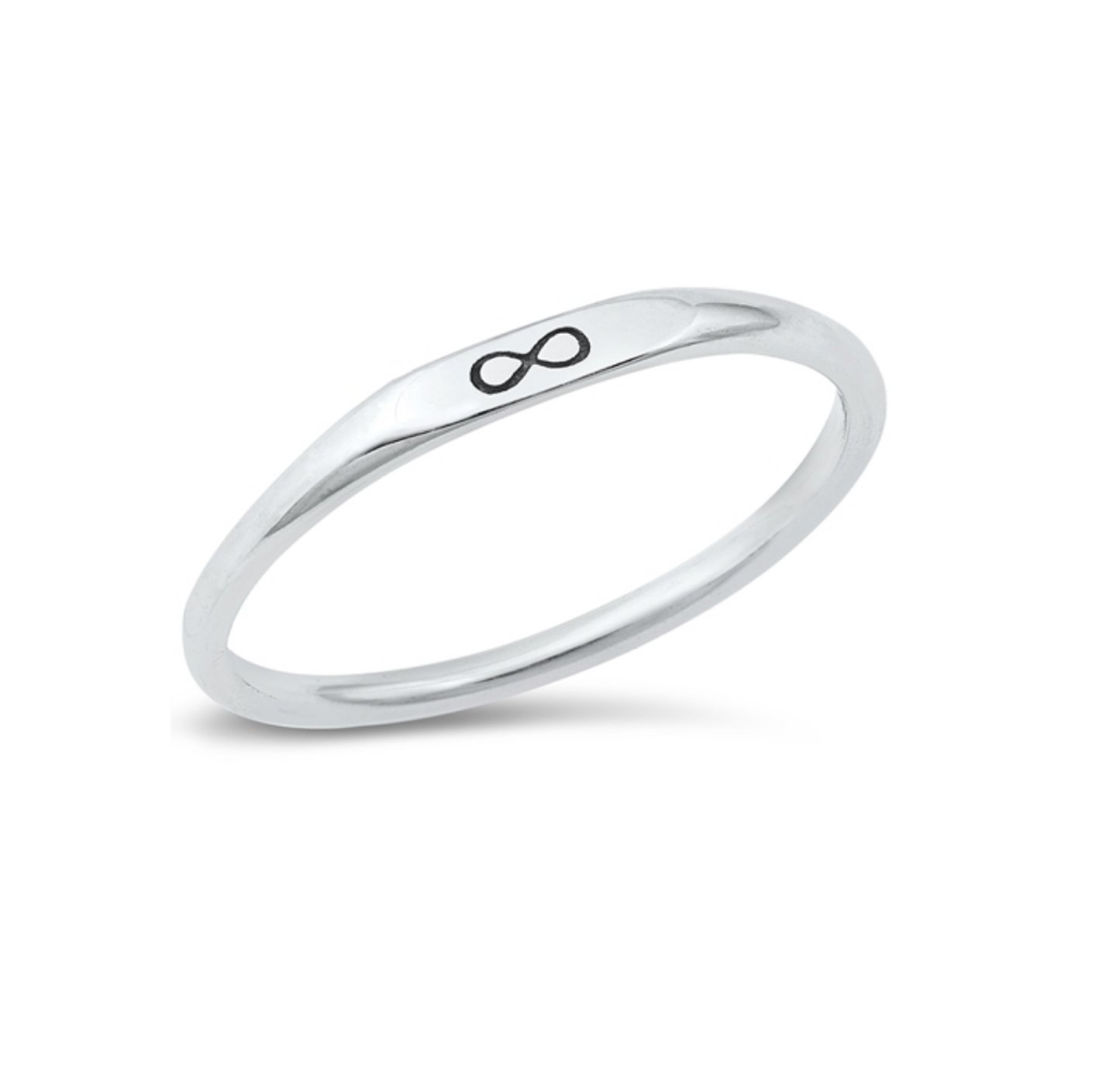 Sterling Silver Dainty Infinity Signet Ring