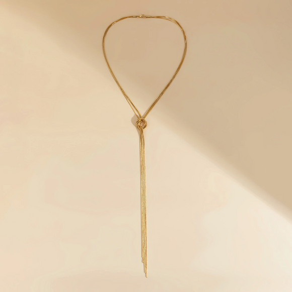 Goldtone Bolo Style Necklace
