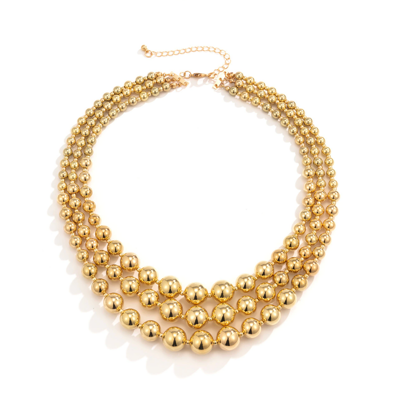 Graduated Ball Layered Necklace