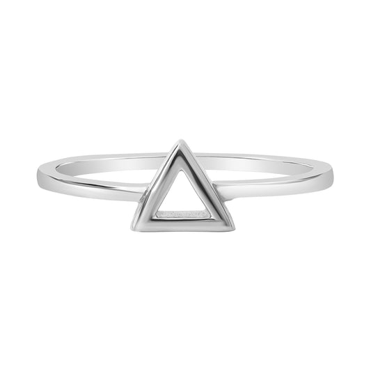 Sterling Silver Triangular Ring