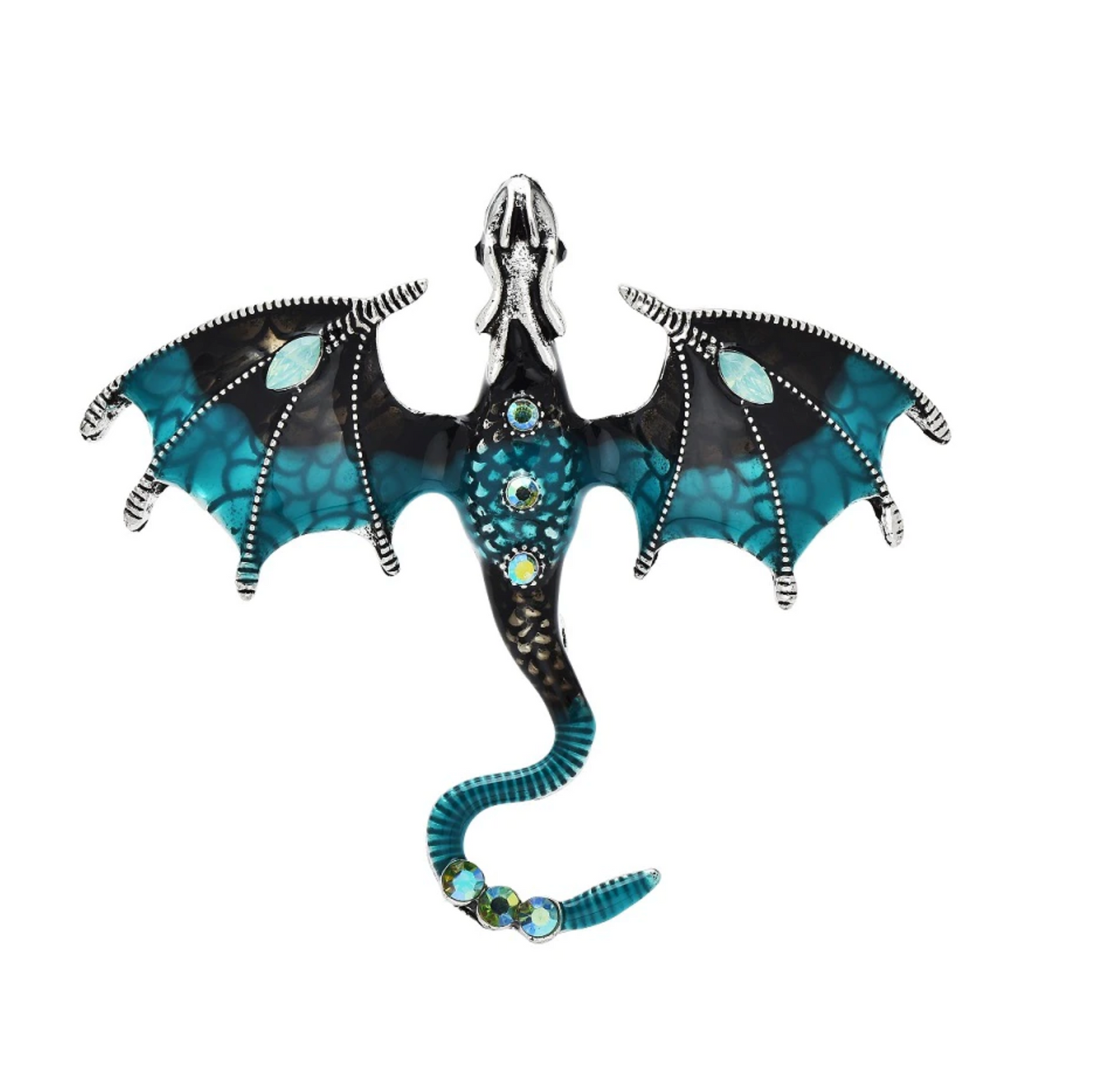 Crystal Dragon Brooch