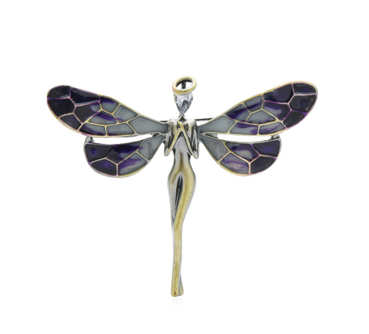 Muted Fairy Dragonfly Brooch