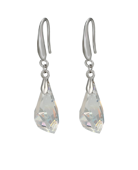 Aurora Borealis Swarovski Crystal Geometric Drop Earrings