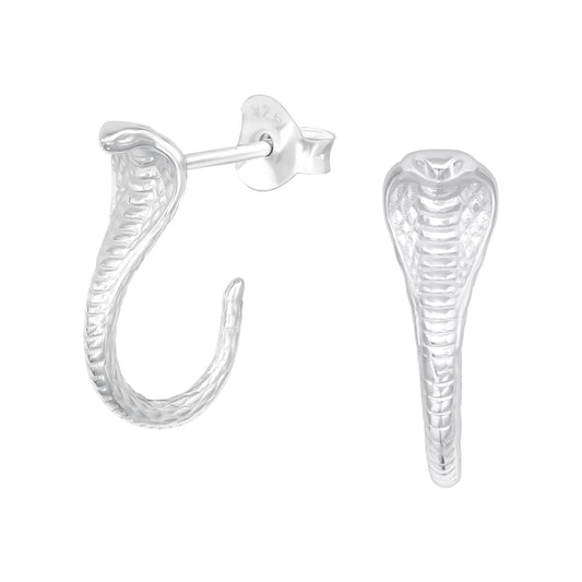 Sterling Silver King Cobra Drop Earrings