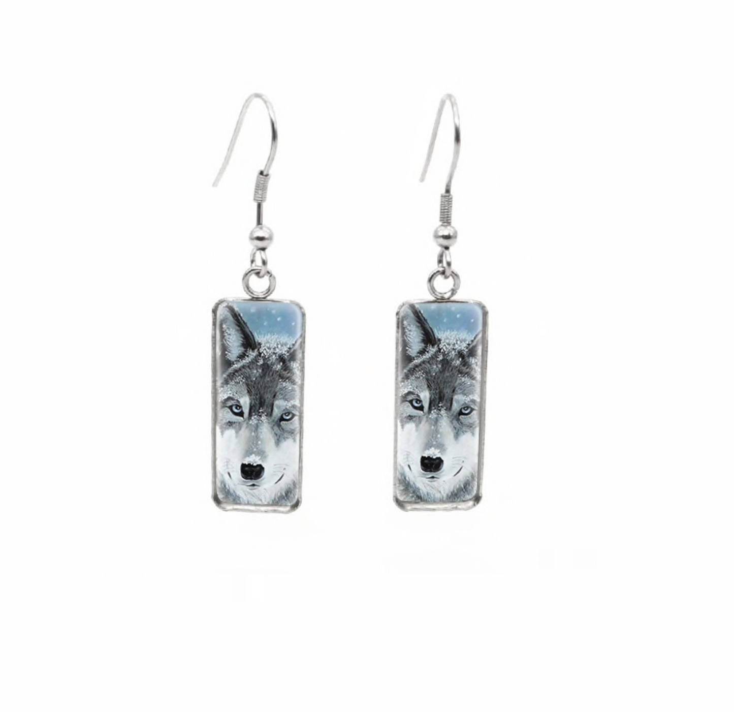 Animal Motif Rectangular Drop Earrings