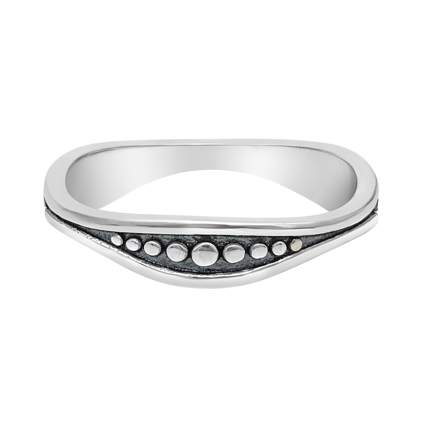 Sterling Silver Dotted Ring