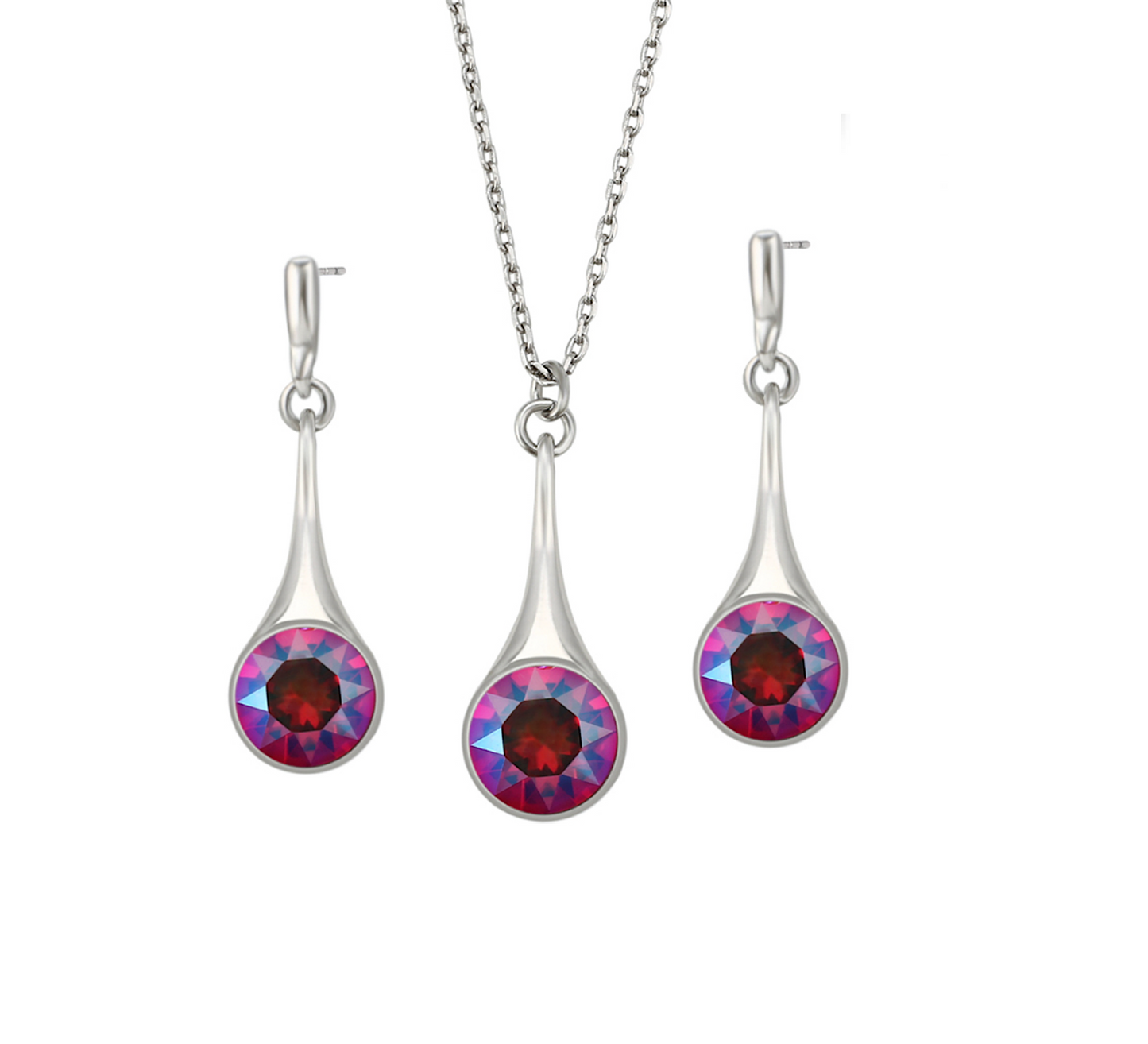 Timeless Swarovski Crystal Necklace Earrings Set