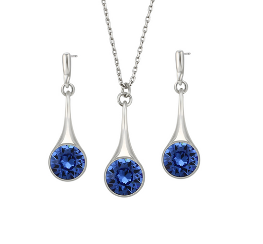 Timeless Swarovski Crystal Necklace Earrings Set