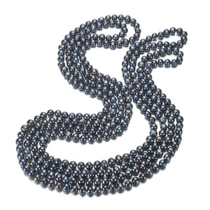 Black Freshwater Cultured Pearl Necklace
