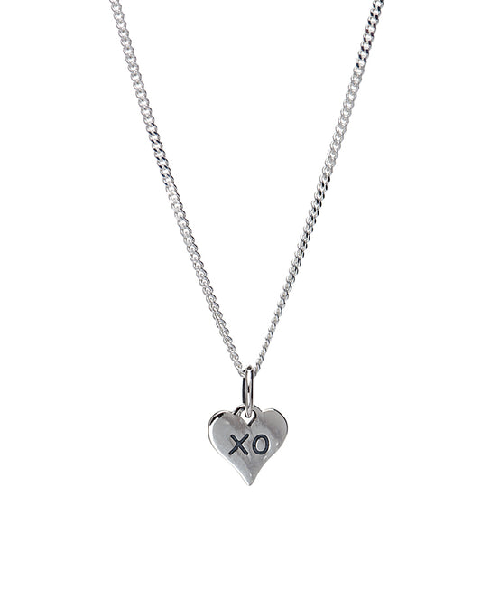 Sterling Silver 'XO' Heart Pendant Necklace (61319-113)