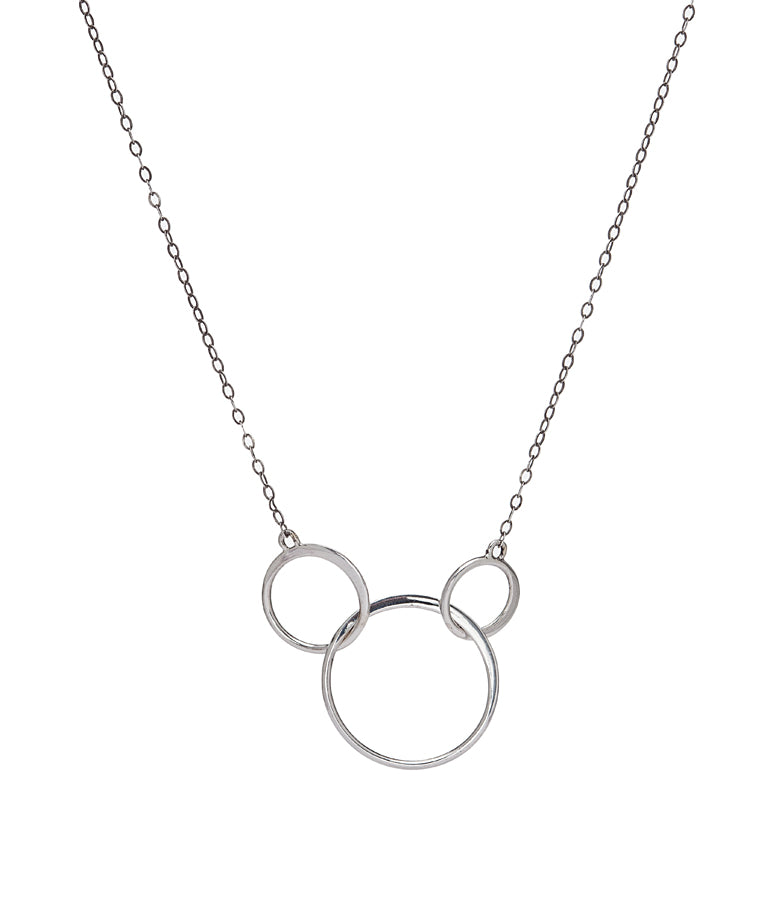 Sterling Silver Interlocking Circle Necklace