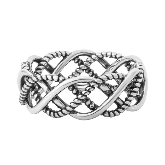 Sterling Silver Rope Twisted Ring