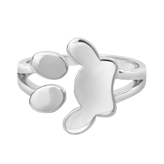 Sterling Silver Adjustable Pawprint Ring