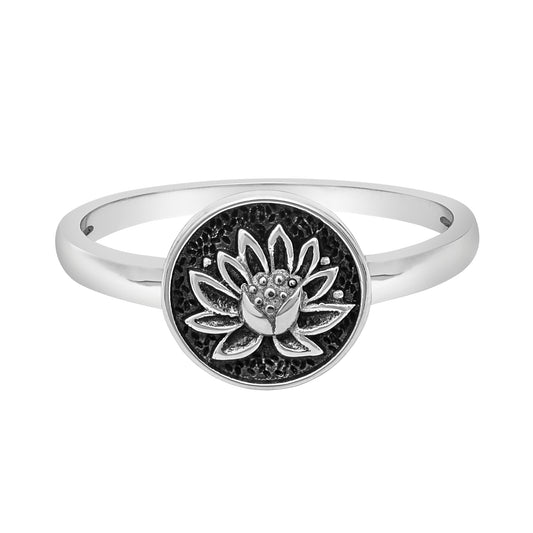 Sterling Silver Lotus Ring