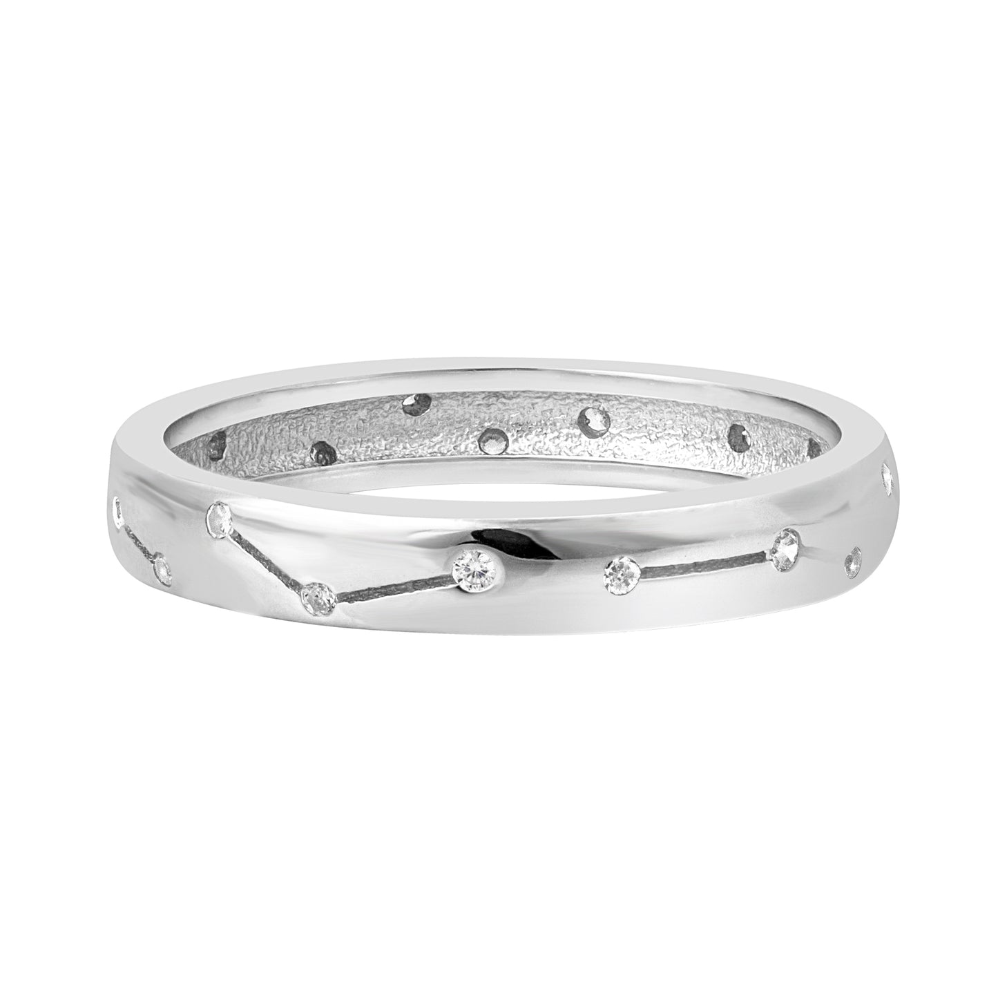 Cubic Zirconia & Sterling Silver Star Constellation Band