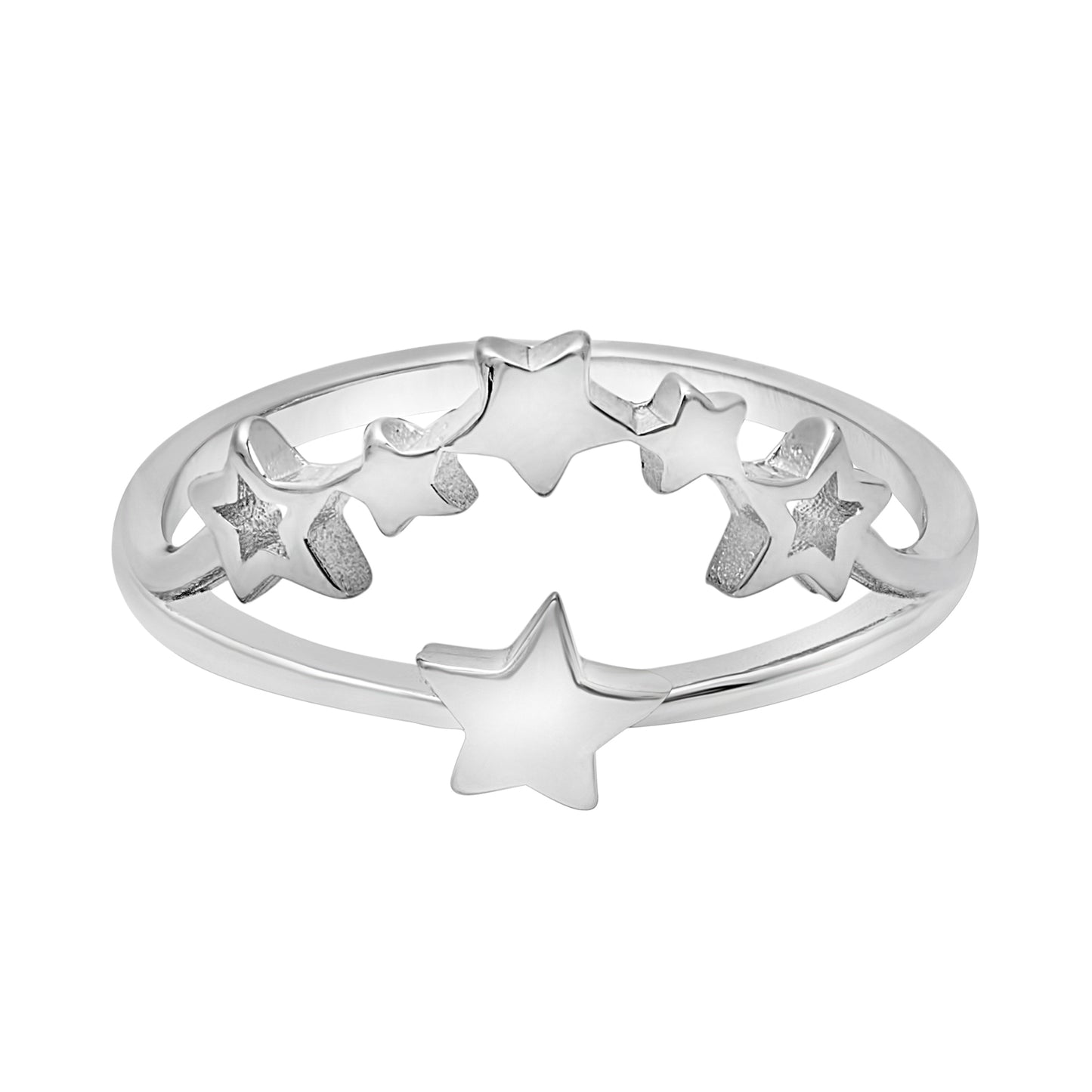 Sterling Silver Star Tiara Ring