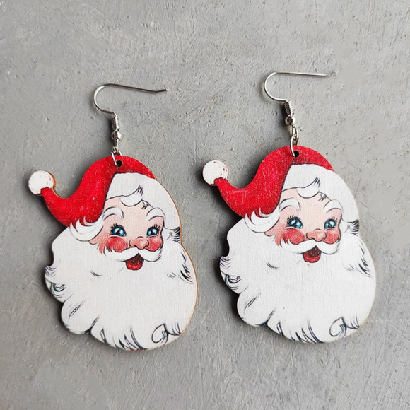Happy Santa Drop Earrings