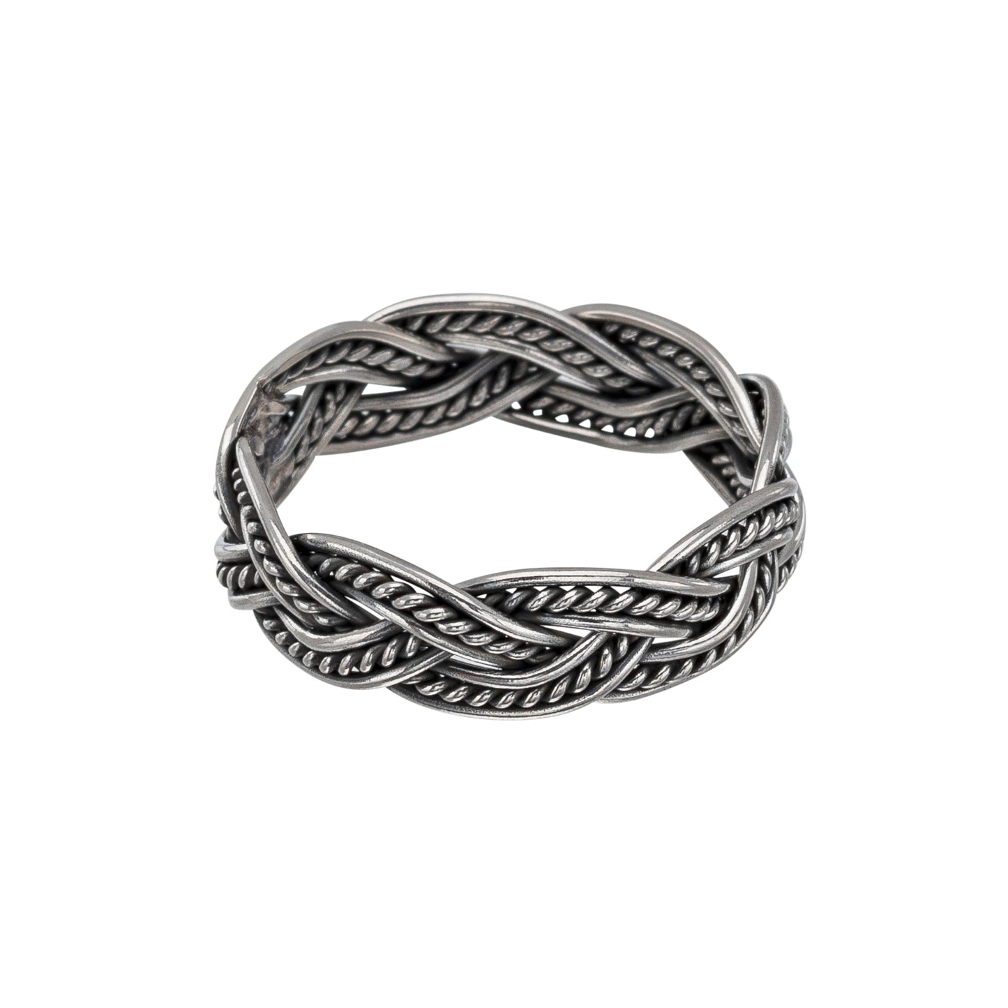 Sterling Silver Oxidized-Weave Ring