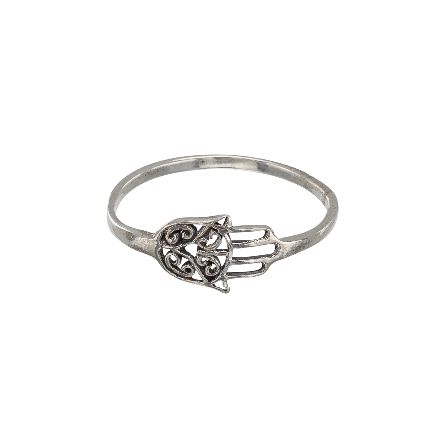 Sterling Silver Open Hamsa  Ring