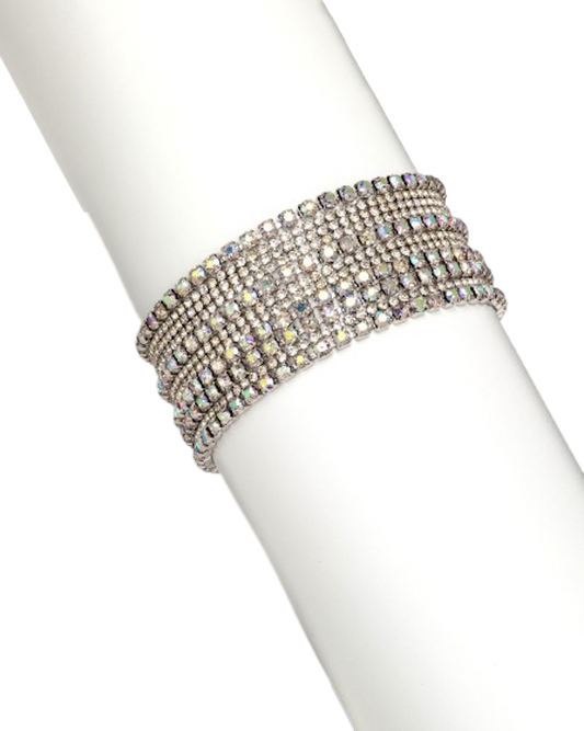 Aurora Borealis Swarovski Crystal Multi-strand Bracelet