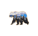 Bear Landscape Pin Brooch