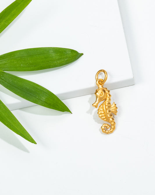 24k Gold-Plated Seahorse Pendant