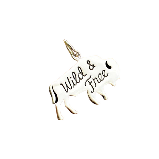 Sterling Silver 'Wild & Free' Bull Pendant