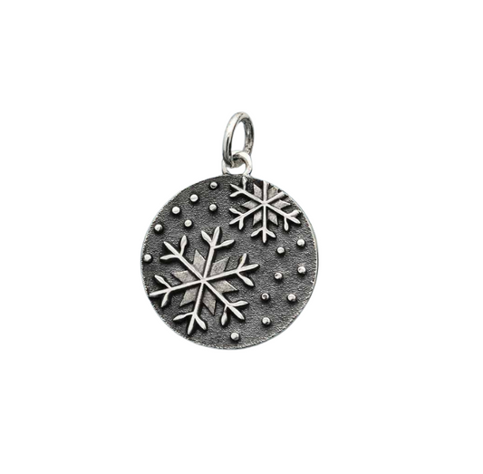 Sterling Silver Falling Snowflakes Pendant