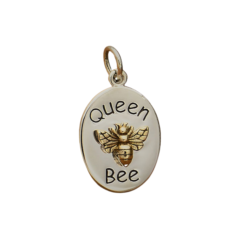 Two-tone Sterling Silver Queen Bee Pendant