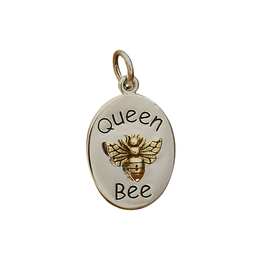 Two-tone Sterling Silver Queen Bee Pendant