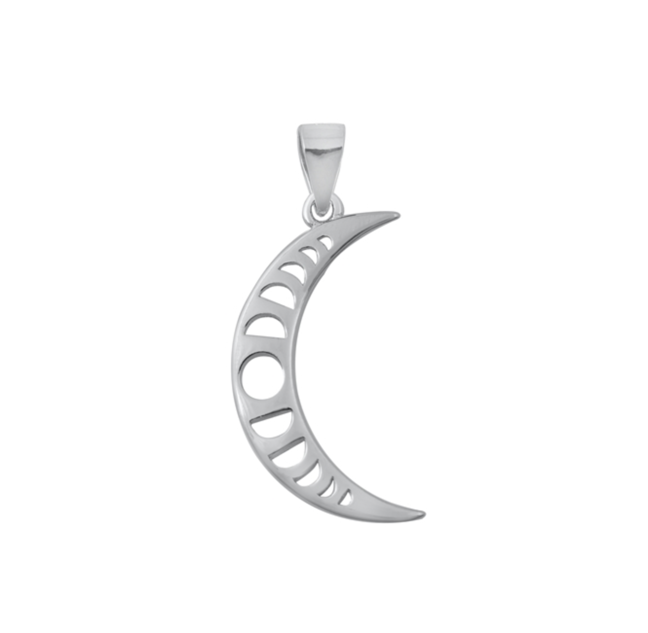 Sterling Silver Crescent Moon Pendant