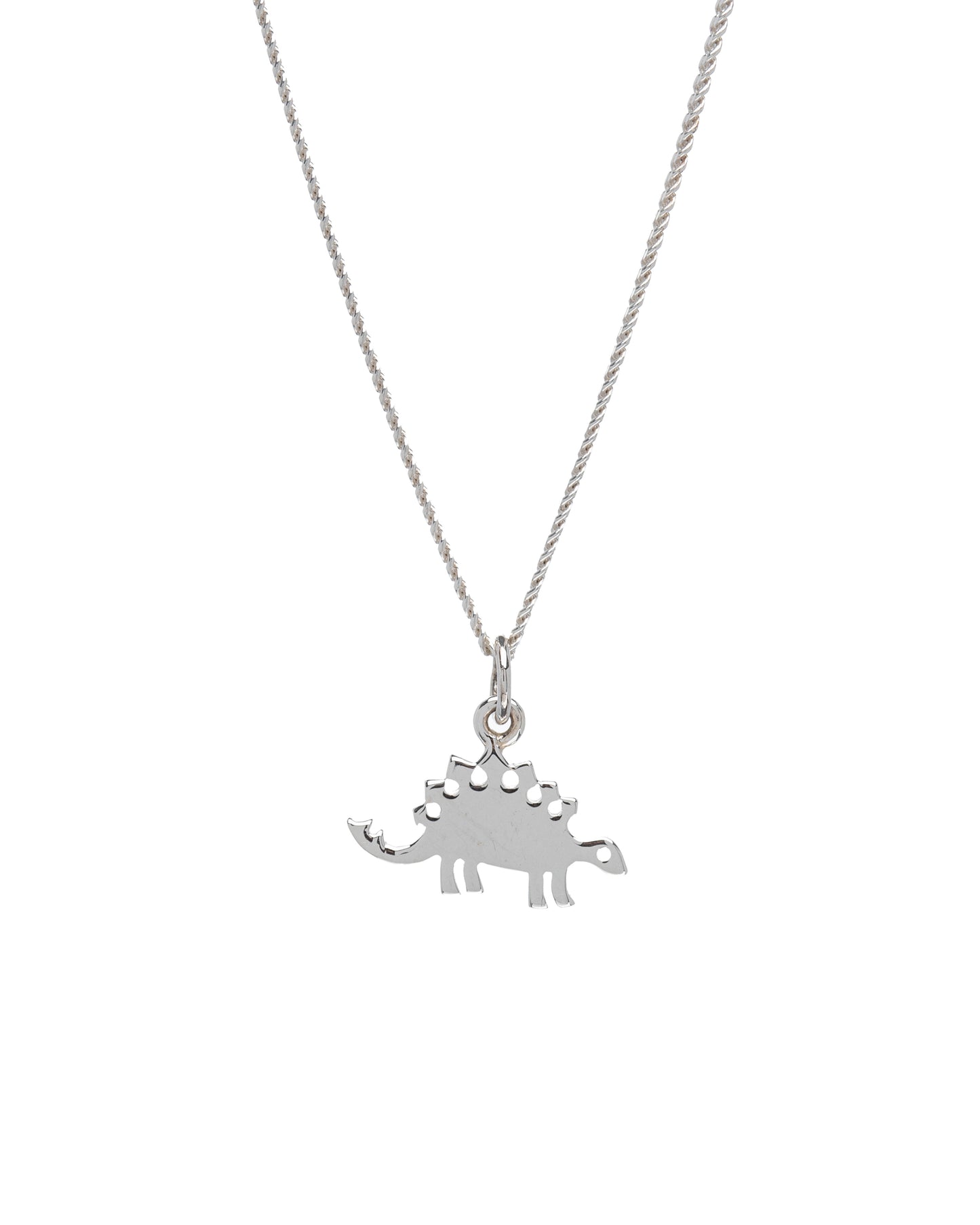 Stegosaurus Dinosaur Sterling Silver Pendant Charm