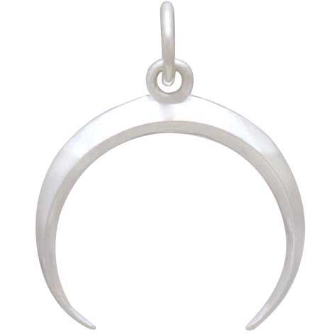 Sterling Silver Crescent Pendant Necklace