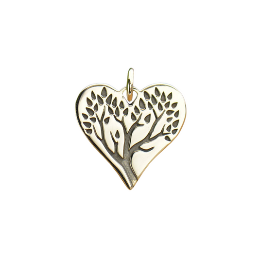 Sterling Silver Heart Tree of Life Pendant