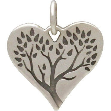 Sterling Silver Heart Tree of Life Pendant