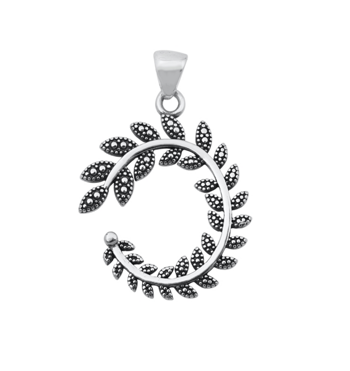 Sterling Silver Bali Fern Pendant