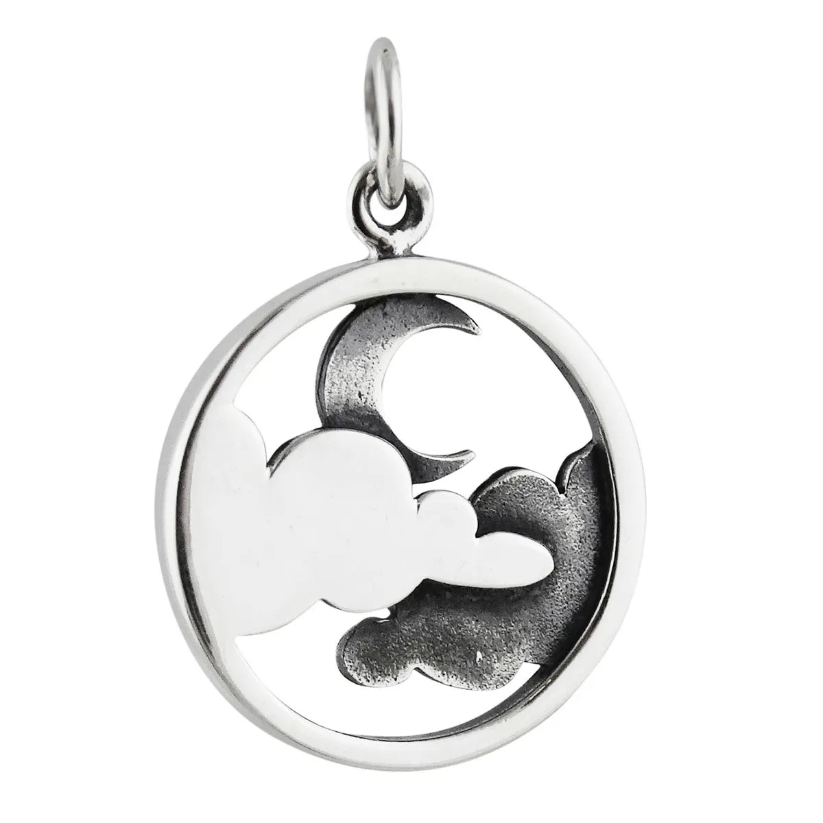 Sterling Silver Cloud Round Pendant