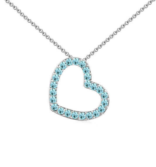 Classic Swarovski Crystal Pave Heart Pendant Necklace