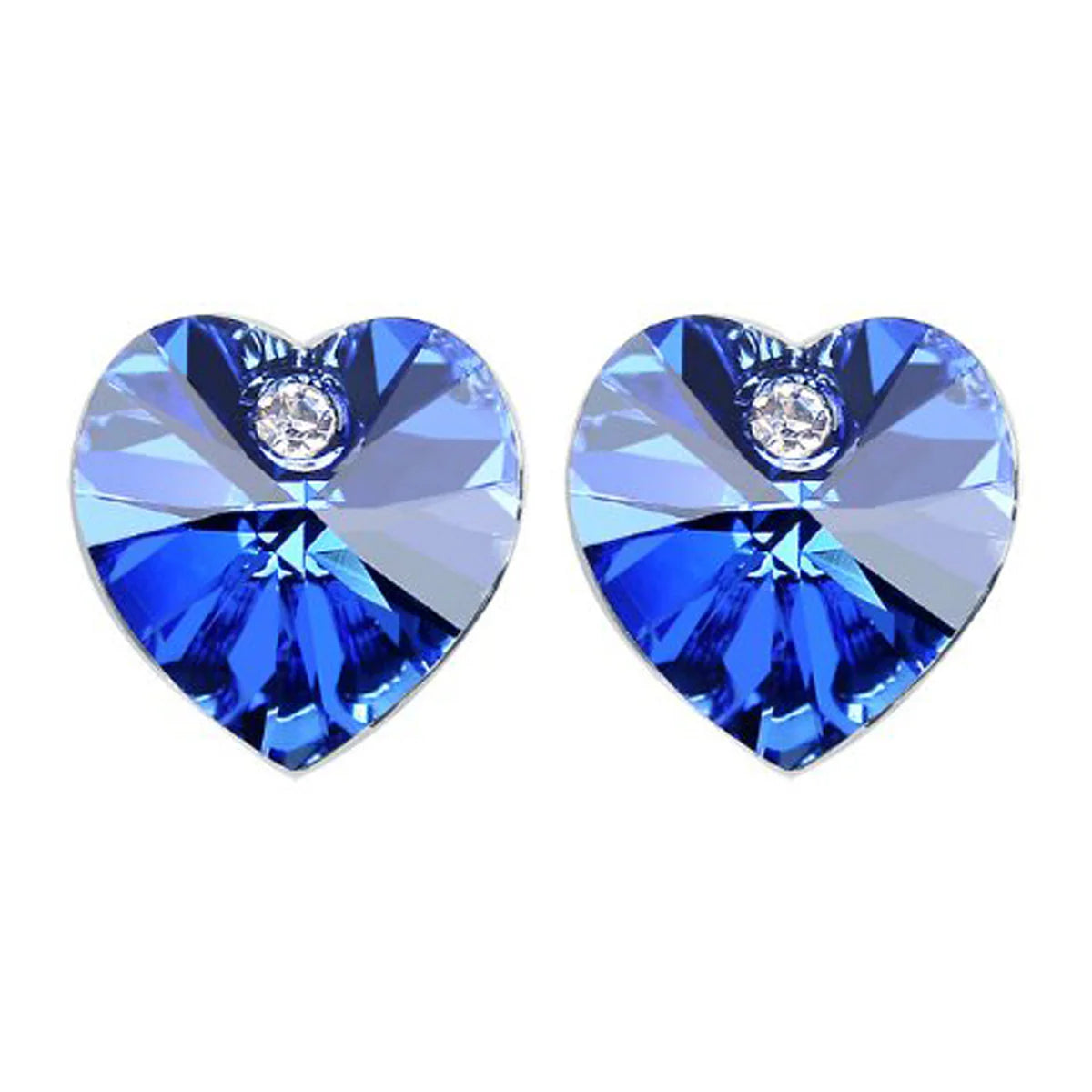 Crystal Heart Stud Earrings