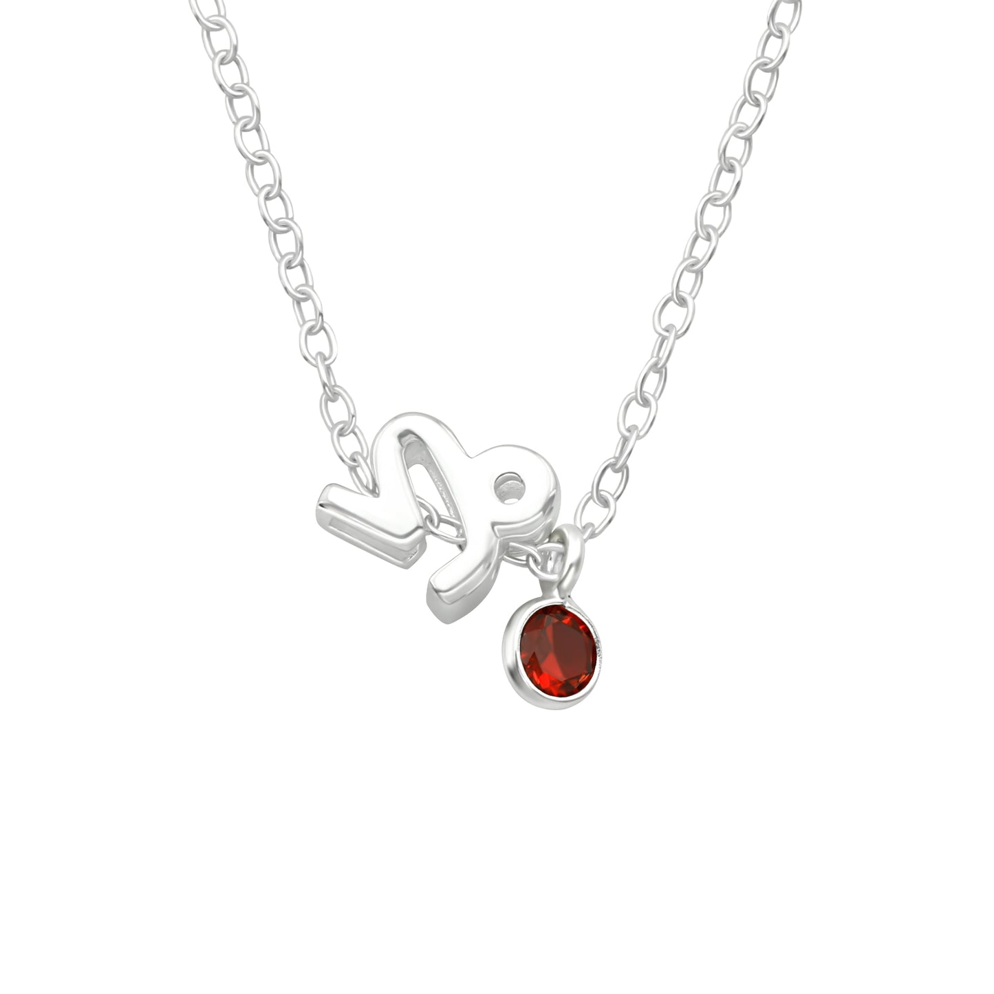 Sterling Silver & Cubic Zirconia Zodiac Pendant Necklace