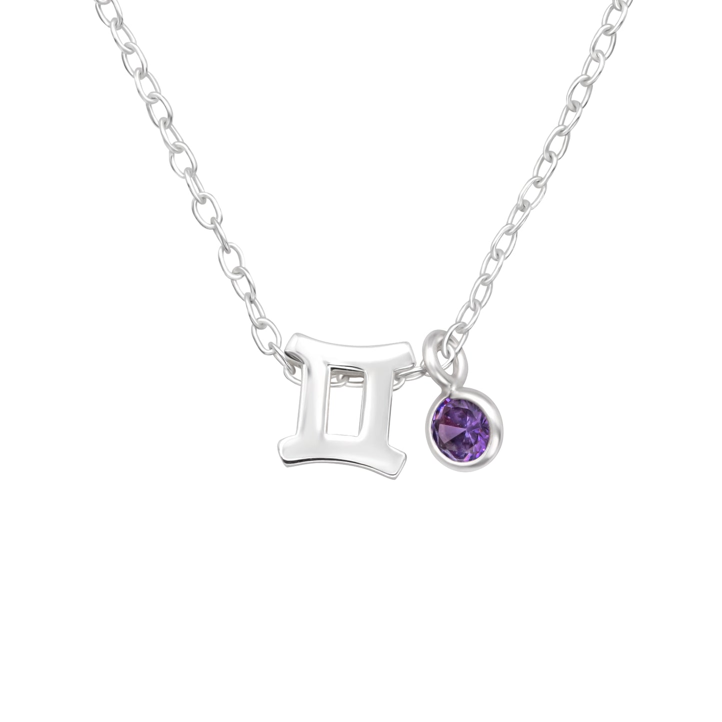 Sterling Silver & Cubic Zirconia Zodiac Pendant Necklace