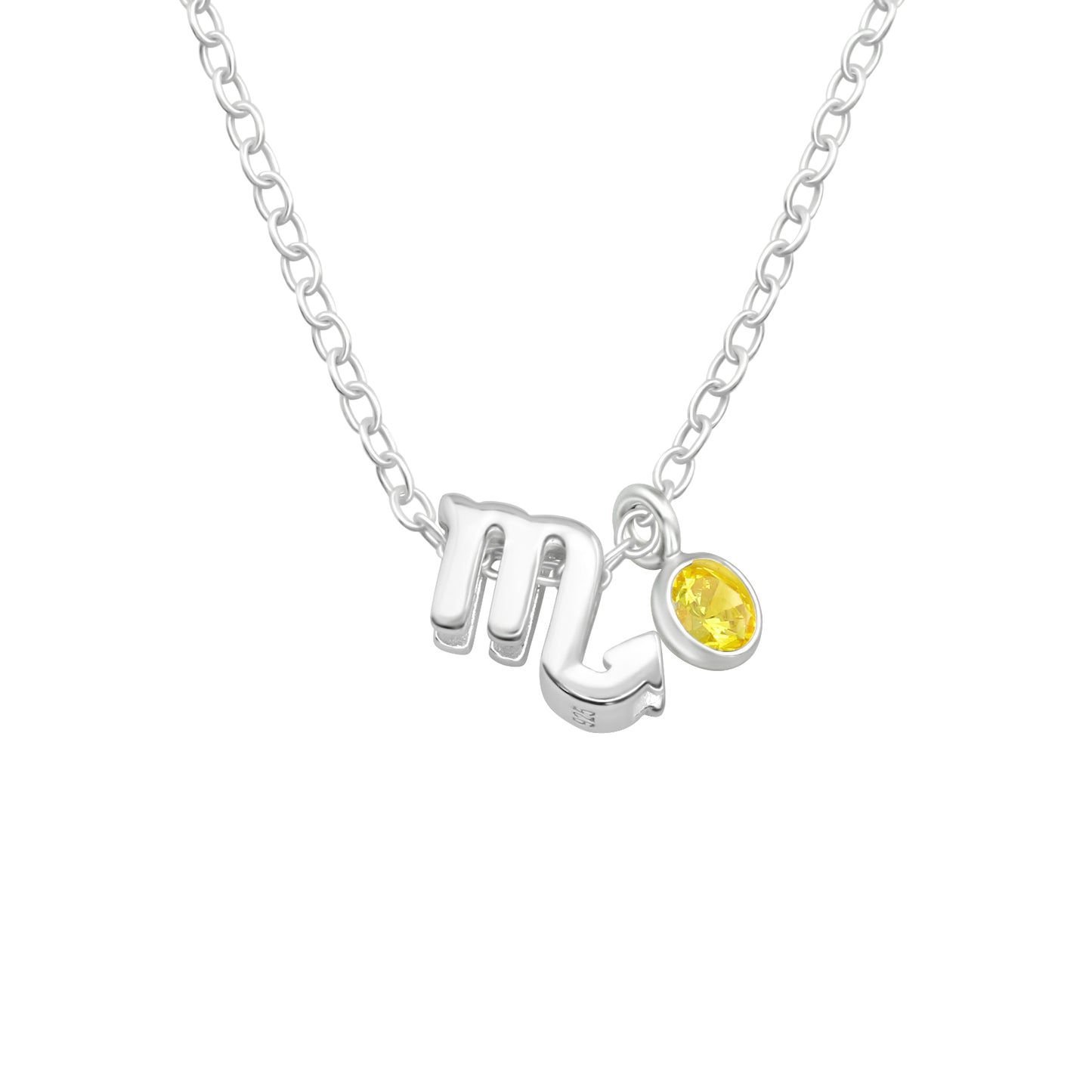 Sterling Silver & Cubic Zirconia Zodiac Pendant Necklace