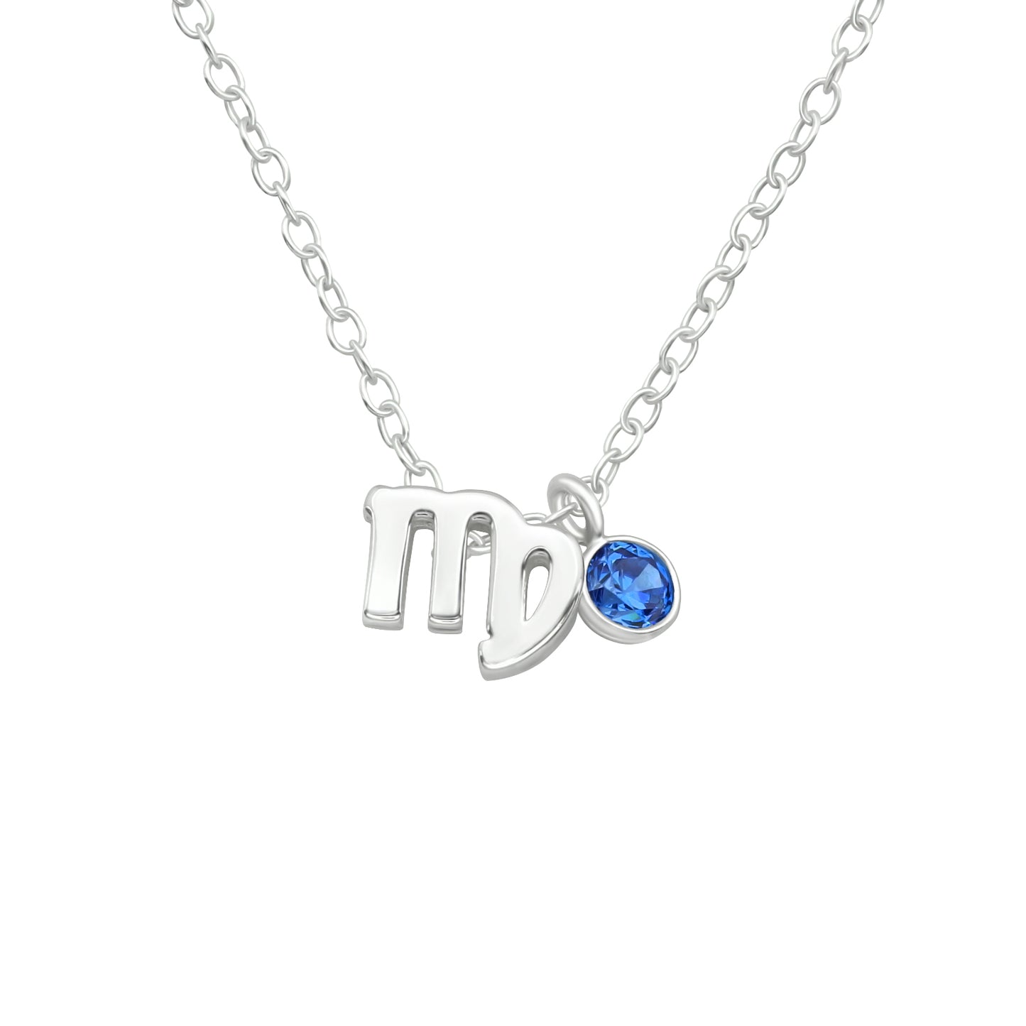 Sterling Silver & Cubic Zirconia Zodiac Pendant Necklace