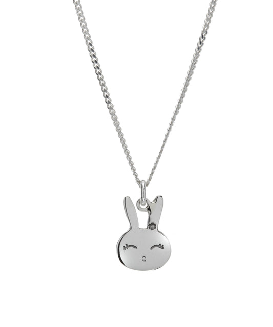 Sterling Silver Bunny Pendant Necklace