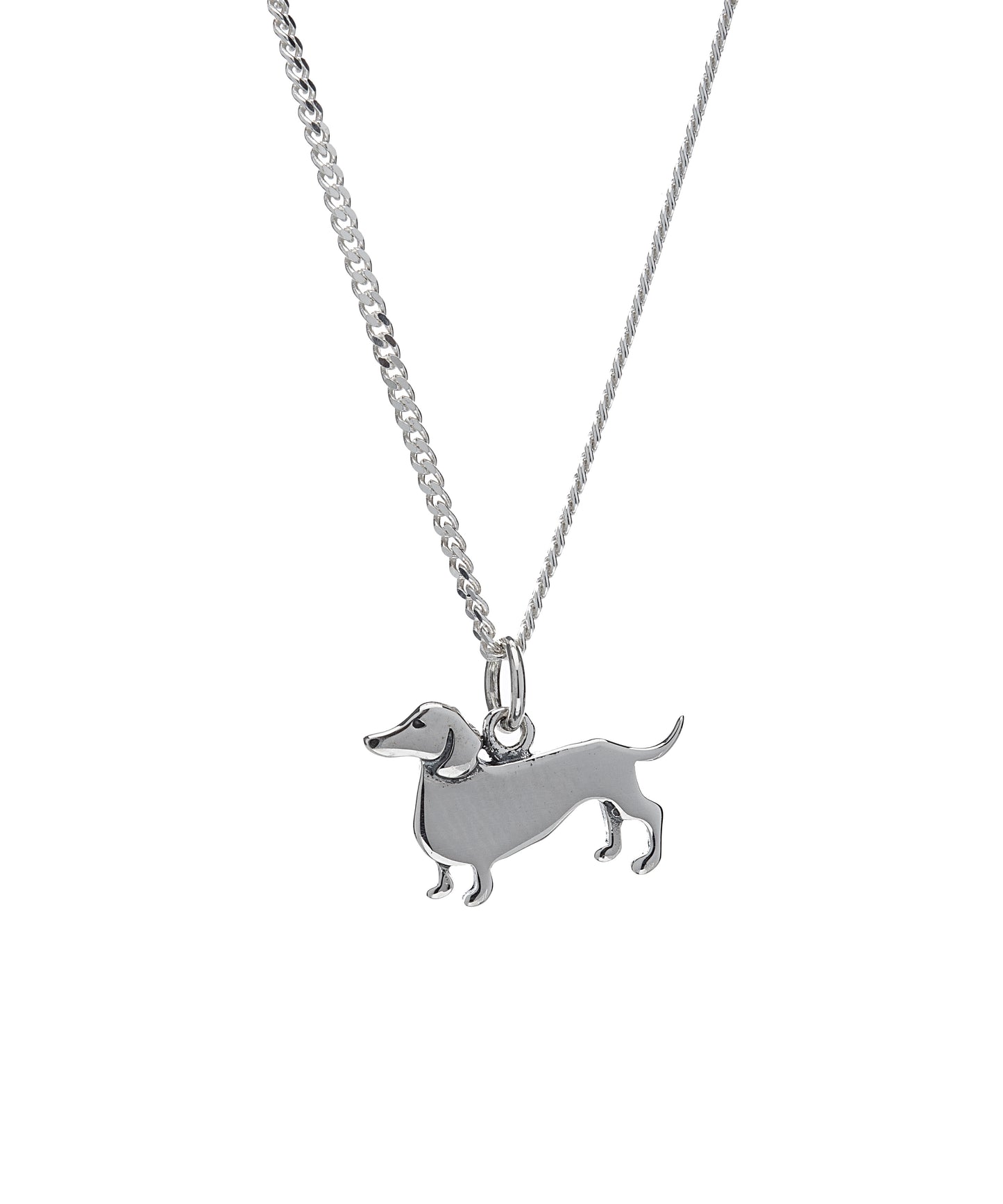 Sterling Silver Dachshund Dog Necklace