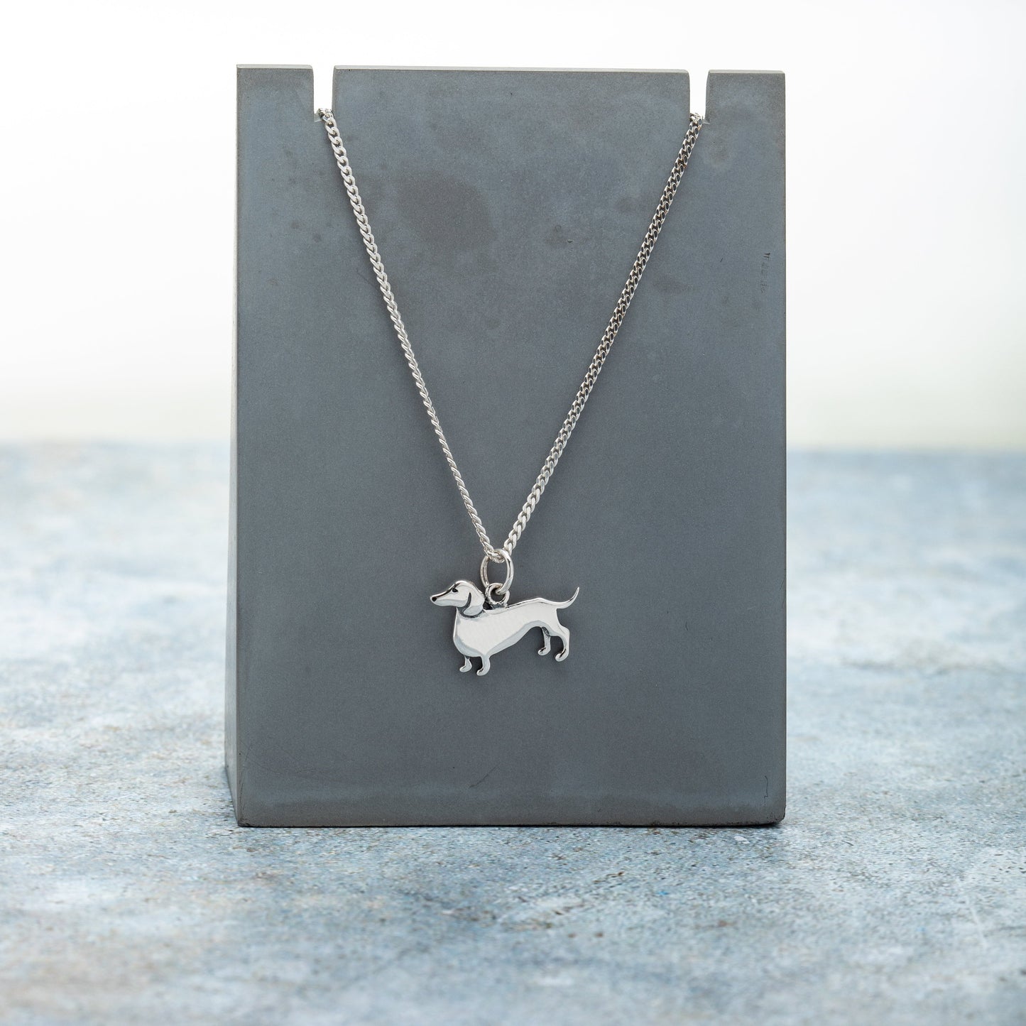 Sterling Silver Dachshund Dog Necklace