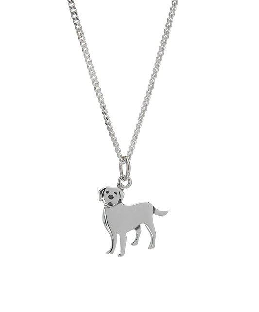 Sterling Silver Labrador Dog Pendent Necklace